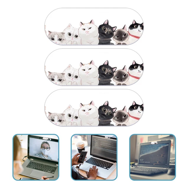3 un. cubiertas de cámara para computadora de escritorio cubiertas divertidas para cámara web cubierta de cámara portátil cubierta de cámara deslizante