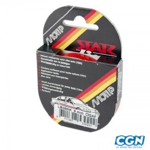 Liseré de jante HPX pour moto LB39AK rouge 9mm x 10m Neuf