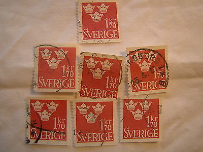 Sweden Stamp 1951 Scott 426 A56  Crowns 170 Kr Set of 7