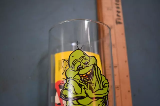 1989 Ghostbusters II Movie Smiling Slimer Sunoco Glass 5" New Old/Dead Stock 2