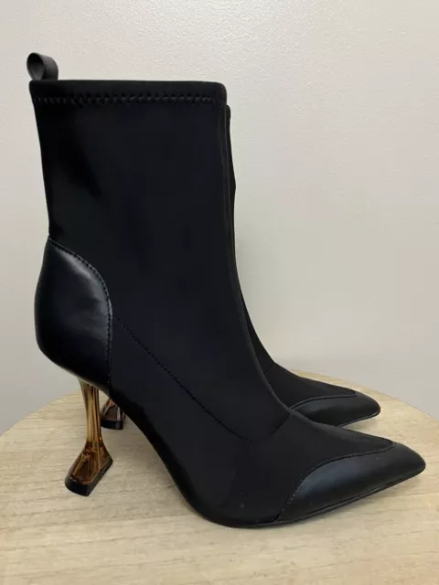 ✖️ RIVER ISLAND Scuba Pointed Toe Black Boots U.K. Size 7