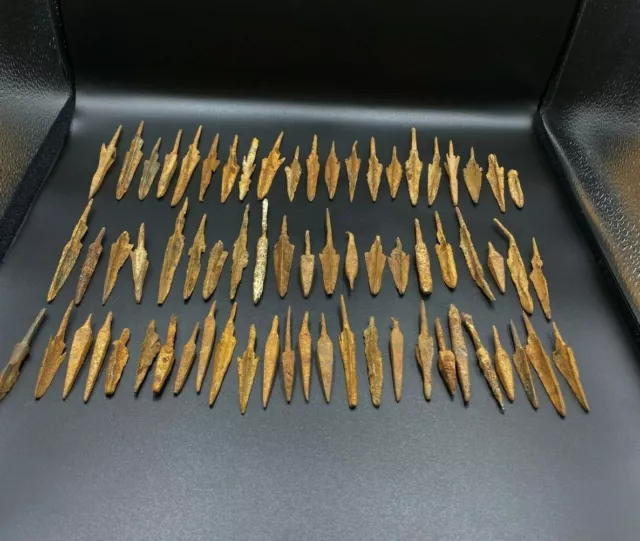 Lot 68 Antique War Swords Arrows Head Spears Iron Age Ancient Roman's Wholesale