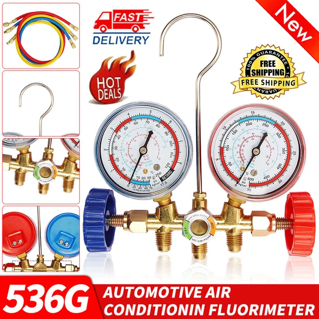R12 R22 R134a R404a Manifold Gauge Set 3" Gauge HVAC A/C Refrigeration Charging