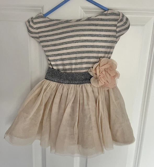 NEXT Gorgeous Baby Girl Pink Grey Sparkly Party Dress 6-9 Months CHRISTMAS