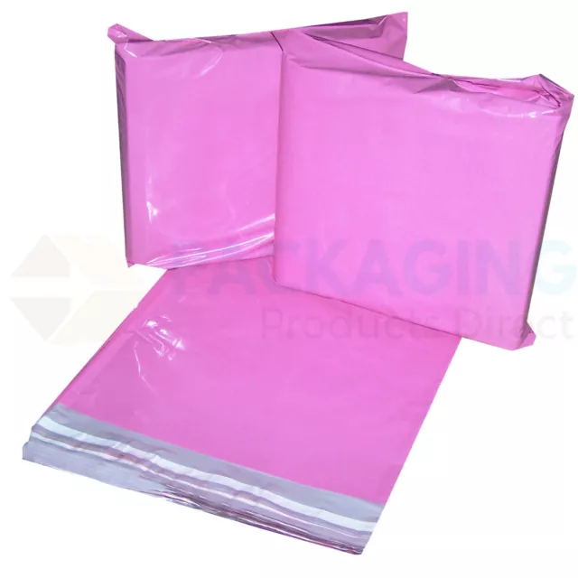 Strong Pink Postal Plastic Postage Poly Mailing Bags Mailers *All Sizes/Qty's*