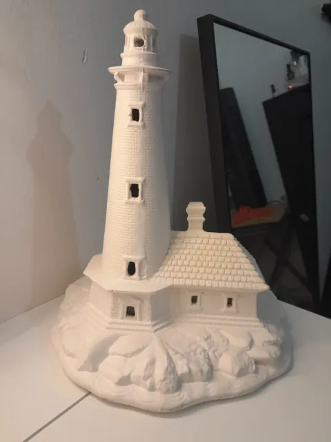 Approximately 12 Inch Unpainted Lighthouse, You Paint, Blank