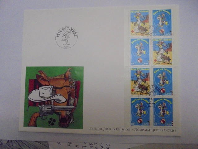 Enveloppe Premier Jour Fête Du Timbre Lucky Luke – Oblitérée Et En Parfait État