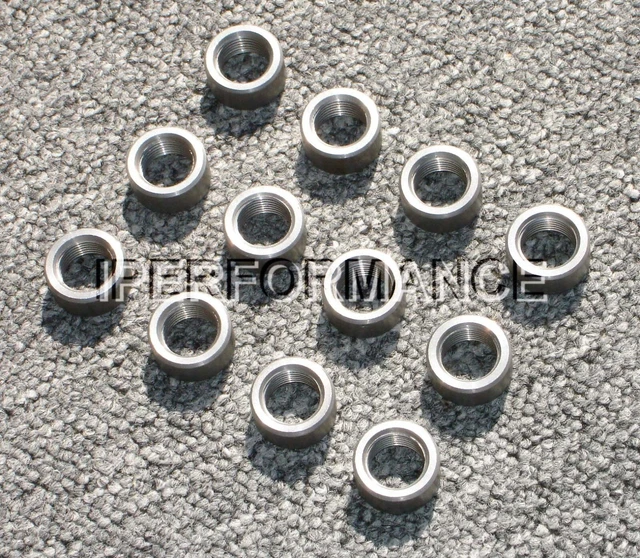 12 pack O2 Sensor Bungs (Steel), M18 x 1.5 Thread, Weld On, Oxygen Sensor Bung