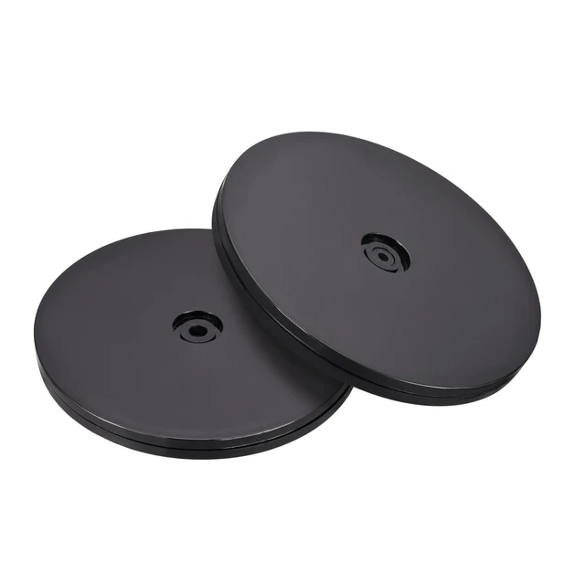 6" Giratorio Soporte con Acero Bola Rodamientos Lazy Susan Base, Negro 2pzs