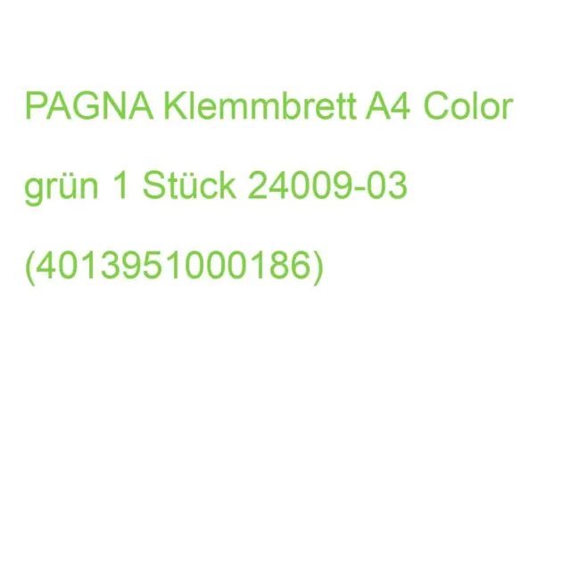 PAGNA Klemmbrett A4 Color grün 1 Stück 24009-03 (4013951000186)