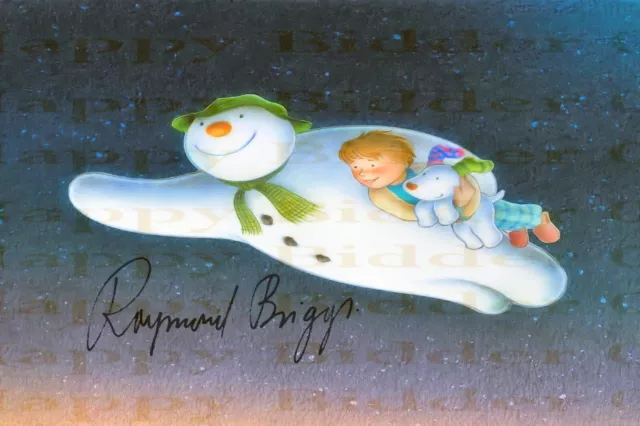 Signed Raymond Briggs The Snowman 6X4 Beautiful Ready to Frame Photo