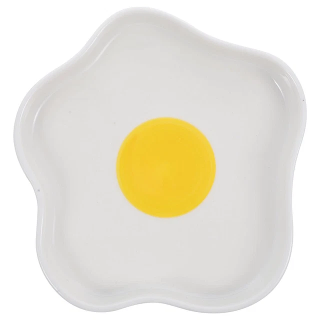 Plato de diseño de huevo plato de postre ensalada bandeja para servir cerámica plato de almacenamiento de alimentos