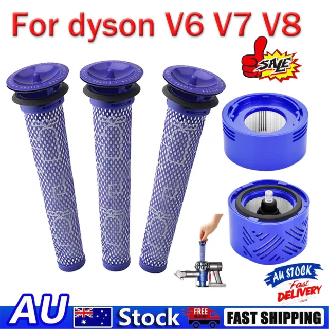 Filter Kit for Dyson V6 V7 V8 Animal Absolute Motorhead Cordless Vacuum Cleaner