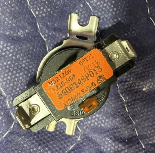 GE Dryer Thermostat 326859 / 540B146P013 – Used, Fully Functional