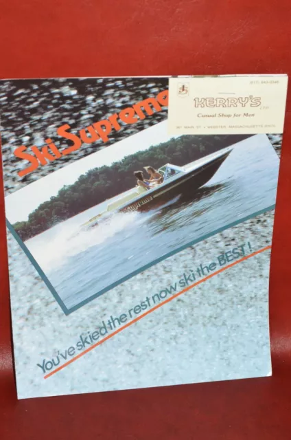 Vtg Ski Supreme Boat Brochure Catalog Sales Specs World Class Competition Skiing