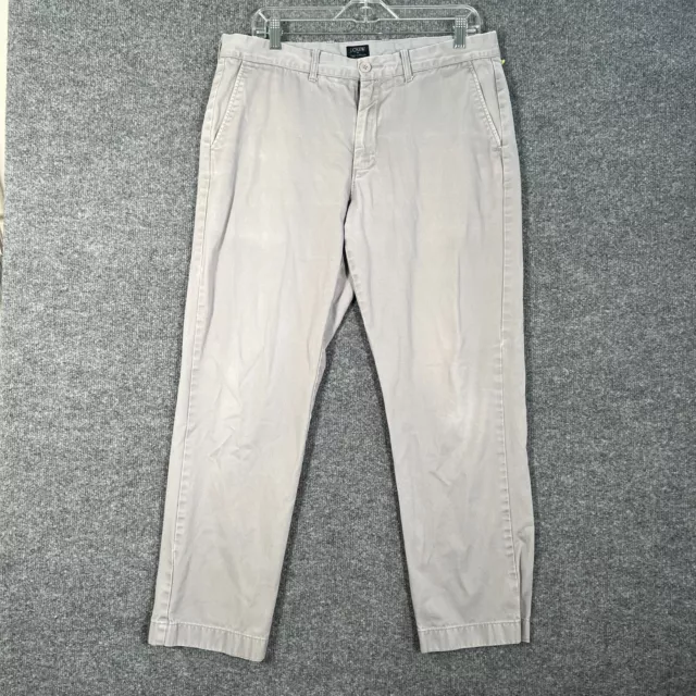 J.Crew Pants Mens 34x30 Gray The Sutton Flat Front Chinos Casual Straight Leg