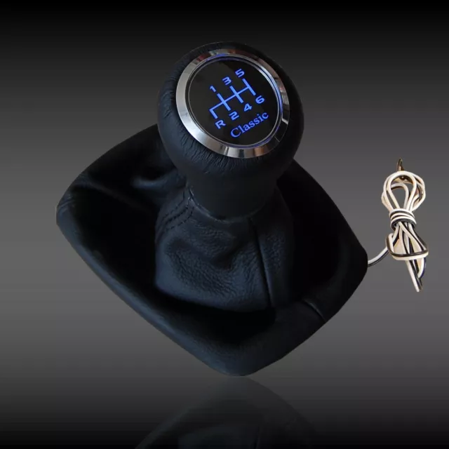 Pommeau de vitesse en cuir lumineux  + couverture de levier  mercedes w203