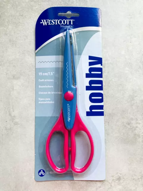 2 X Westcott Children's Right Handed Scissors With Ruler Edge Red and Blue  