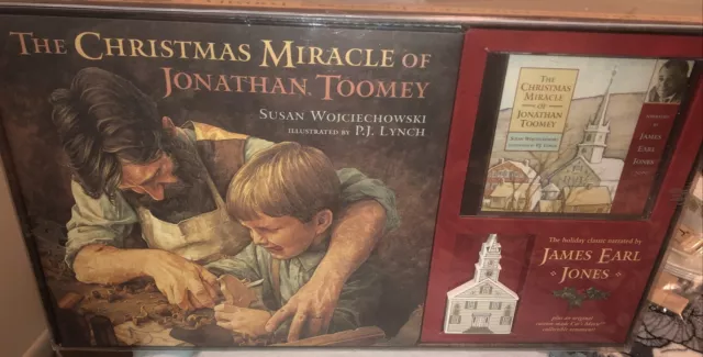 THE CHRISTMAS MIRACLE OF JONATHAN TOOMEY J. Earl JONES GIFT SET Book CD Ornament