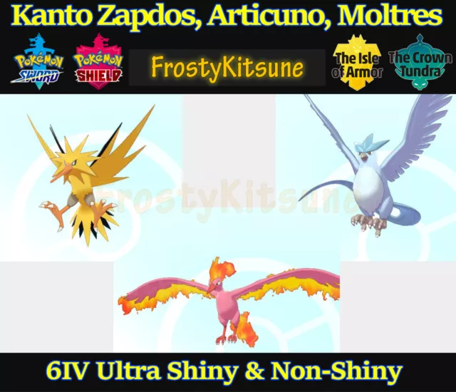 Pokemon Sword and Shield Shiny Articuno 6IV-EV Trained