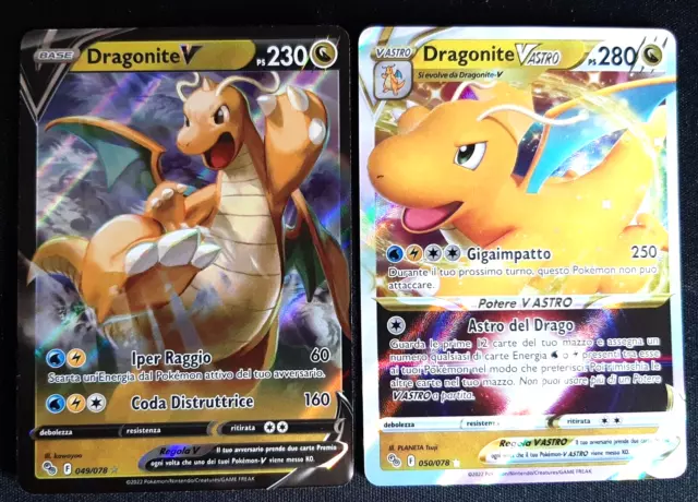 Carta Pokemon Dragonite V ASTRO (50/78) Pokemon Go pt-br