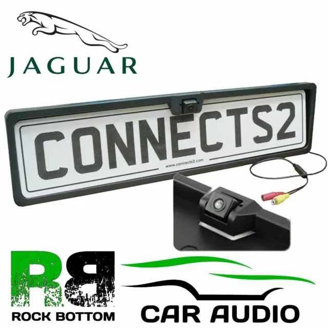 JAGUAR Rear View Reversing Parking Colour Camera & Car Number Plate Frame