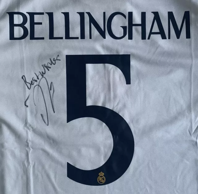 Signed Jude Bellingham Real Madrid Shirt with COA