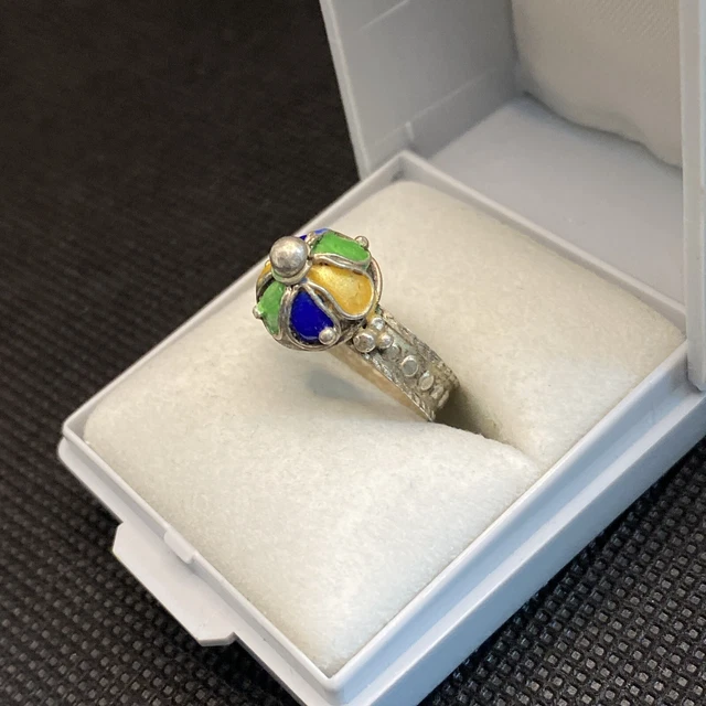 Bague Argent Massif 925 – Jonc Chevalière Style Créateur – Taille 63 – Ancienne