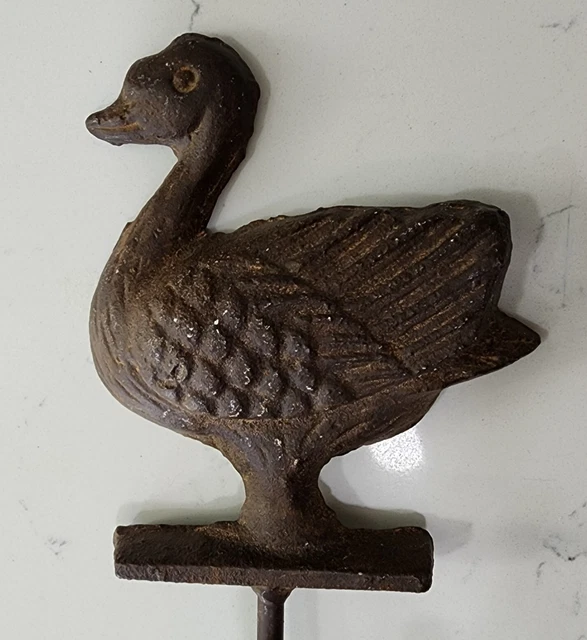 Cast Iron Garden DUCK Coat Wall Hook Rack Towel FOWL Mallard 5