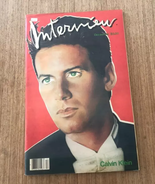ANDY WARHOL'S INTERVIEW Magazine December 1982 Calvin Klein