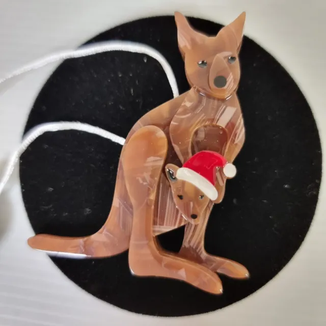 Erstwilder Resin Brooch Joeys First Christmas Kangaroo Australian Christmas 2021