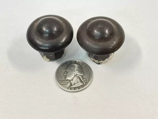 Pair Original Bakelite Door Knob Marsh Kitchen Cabinet hoosier style drawer pull