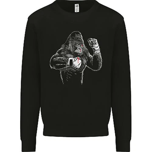 Felpa Maglione Boxing Gorilla MMA Arti Marziali Miste Bambini