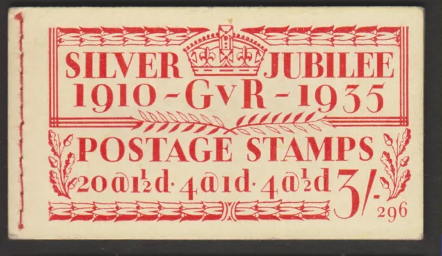 George V Silver Jubilee Booklet Bb28 Edition 296 Very Fine