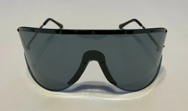 VINTAGE COLORS IN Optics Black Shield Mask Miles Davis Sunglasses, 1980