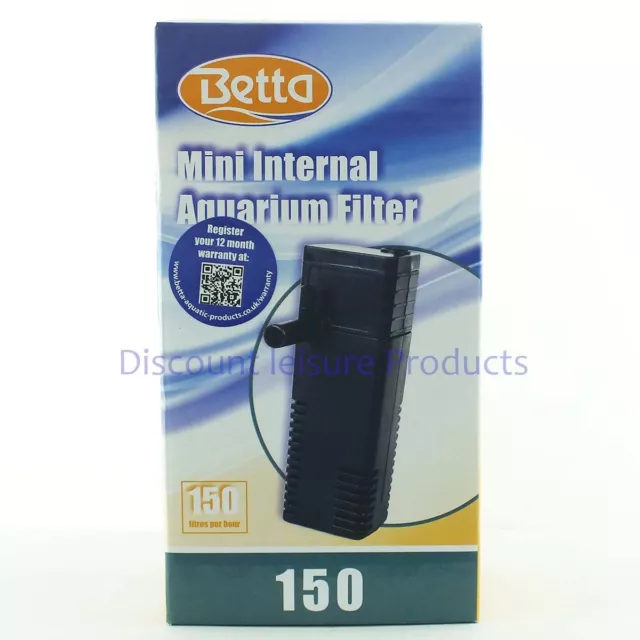 Betta 150 l/hr. Aquarium Internal Filter Submersible Fish Tank filter Pump