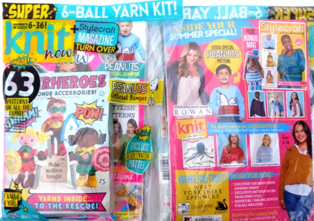 Knit Now Magazine Issue #157 - 2023 With Superheroes Kit ~ New ~