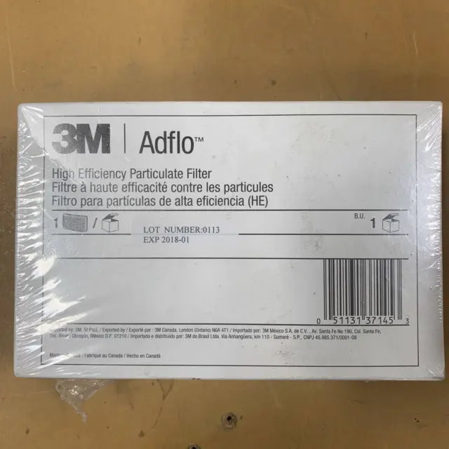 3M Adflo High Efficiency Particulate Filter EXPIRED 01/2018