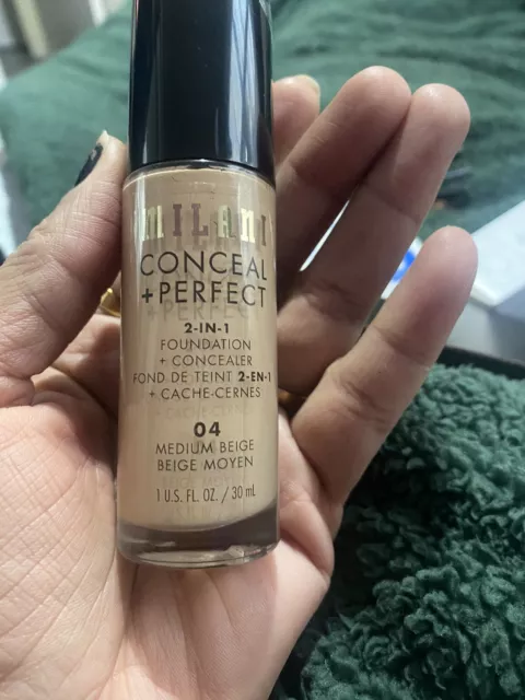 MILANI  CONCEAL+  PERFECT. 2 in 1 FOUNDATION  CONCEALER.  04 MEDIUM BEGE. New