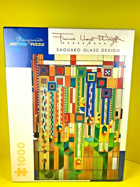 Frank Lloyd Wright "Saguaro Glass Design" 1000 Piece Jigsaw Puzzle NIB