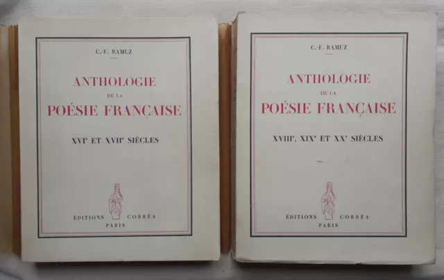 C.-F. Ramuz - Anthologie de la poésie française - Complet en 2 tomes - 1943