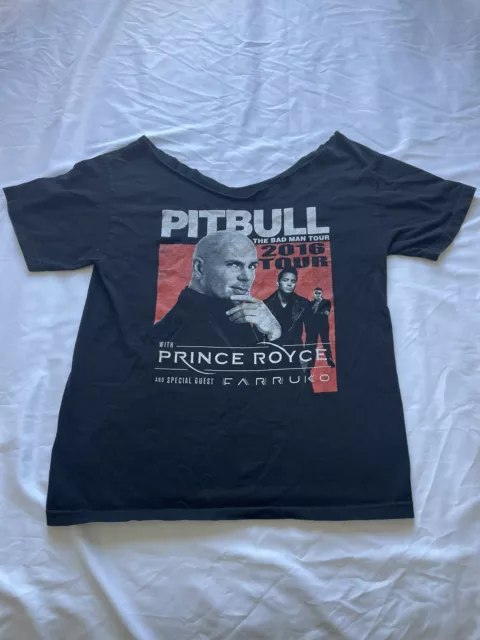 PITBULL The Bad Man Concert Tour 2016 Custom v cut t shirt prince royce farruko