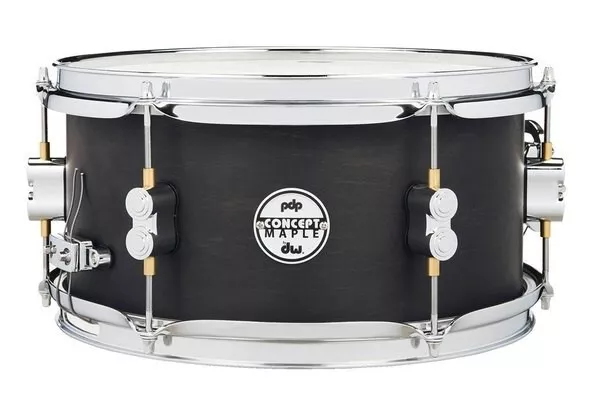 PDP BY DW SNAREDRUM Concept MAPLE 12x6" Zoll Satin BLACK WAX  / Rullante Caja