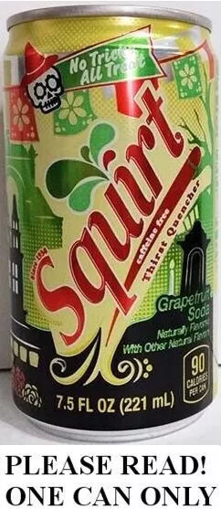 Squirt HALLOWEEN Haunted House FULL NEW 7½oz Can USA 2021 "No Tricks All Treat"