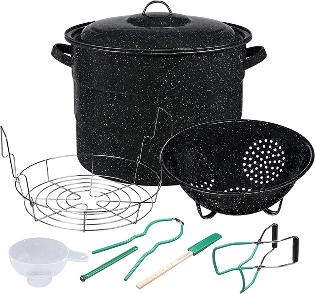 9-Piece Canner Kit, Includes Enamel on Steel 21.5-Quart Water Bath