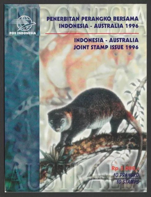 INDONESIA 1996 Australia-Indonesia Joint Issue booklet scarce type 1 pane MNH **