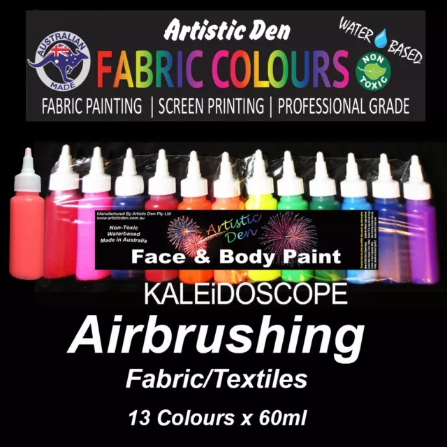 Airbrush Fabric Paints Fabric Airbrush Inks Textile Airbrush Paint 13 x 60ml