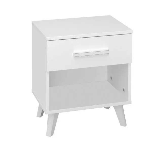 Console de Nuit Secco Armoire 45cm Blanc Brillant MDF