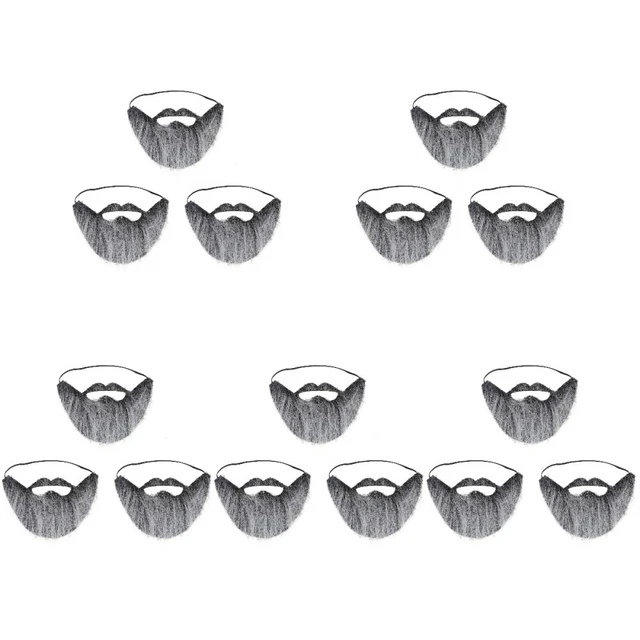 5x Cosplay Costume Fournitures Halloween Fausse Barbe Faux Moustache Barbes
