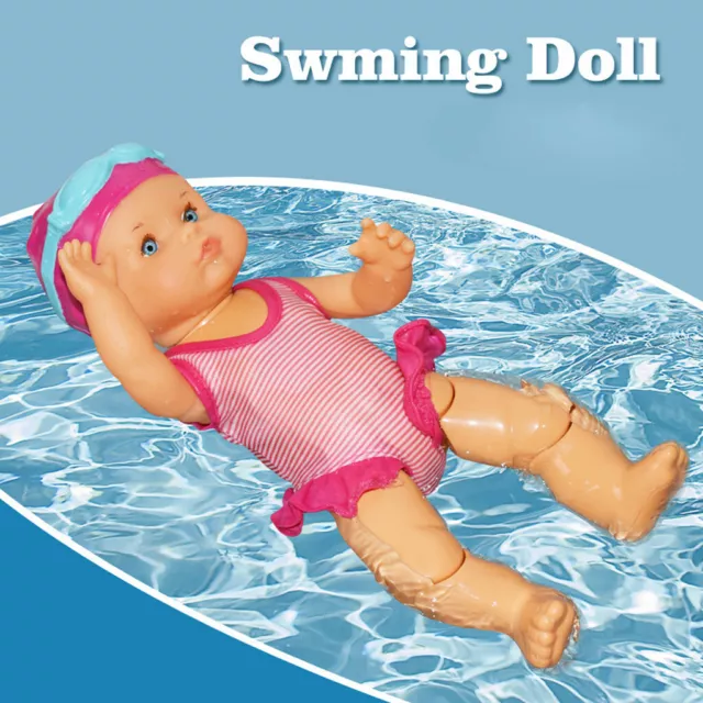 Electric Swimming Doll Toy Waterproof Pool Bath Breaststroke Beach Float Water 3